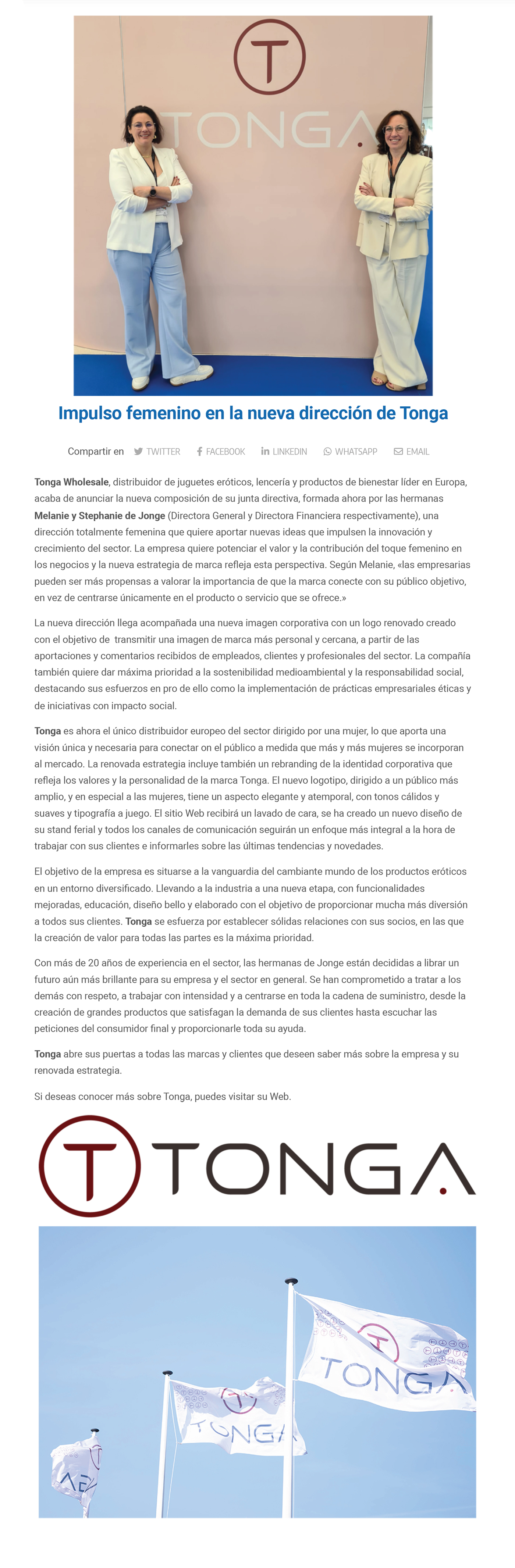 2023-05 Sugextions - Impulso femenino en la nueva dirección de Tonga